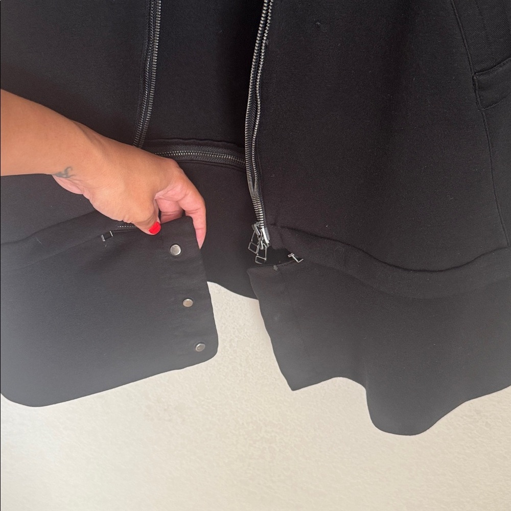 Helmut Lang Black Longline Zip Hoodie size large - Picture 5 of 10